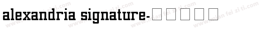 alexandria signature字体转换